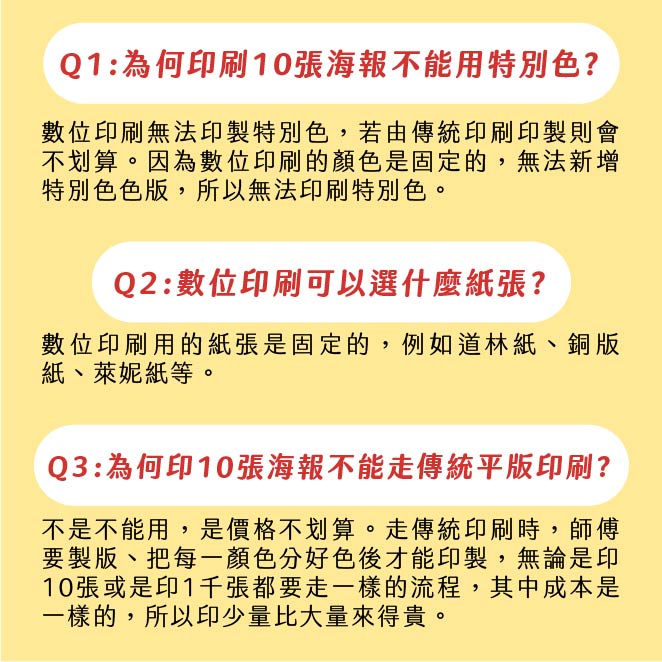 傳統印刷及數位印刷的差異-Q&A 1