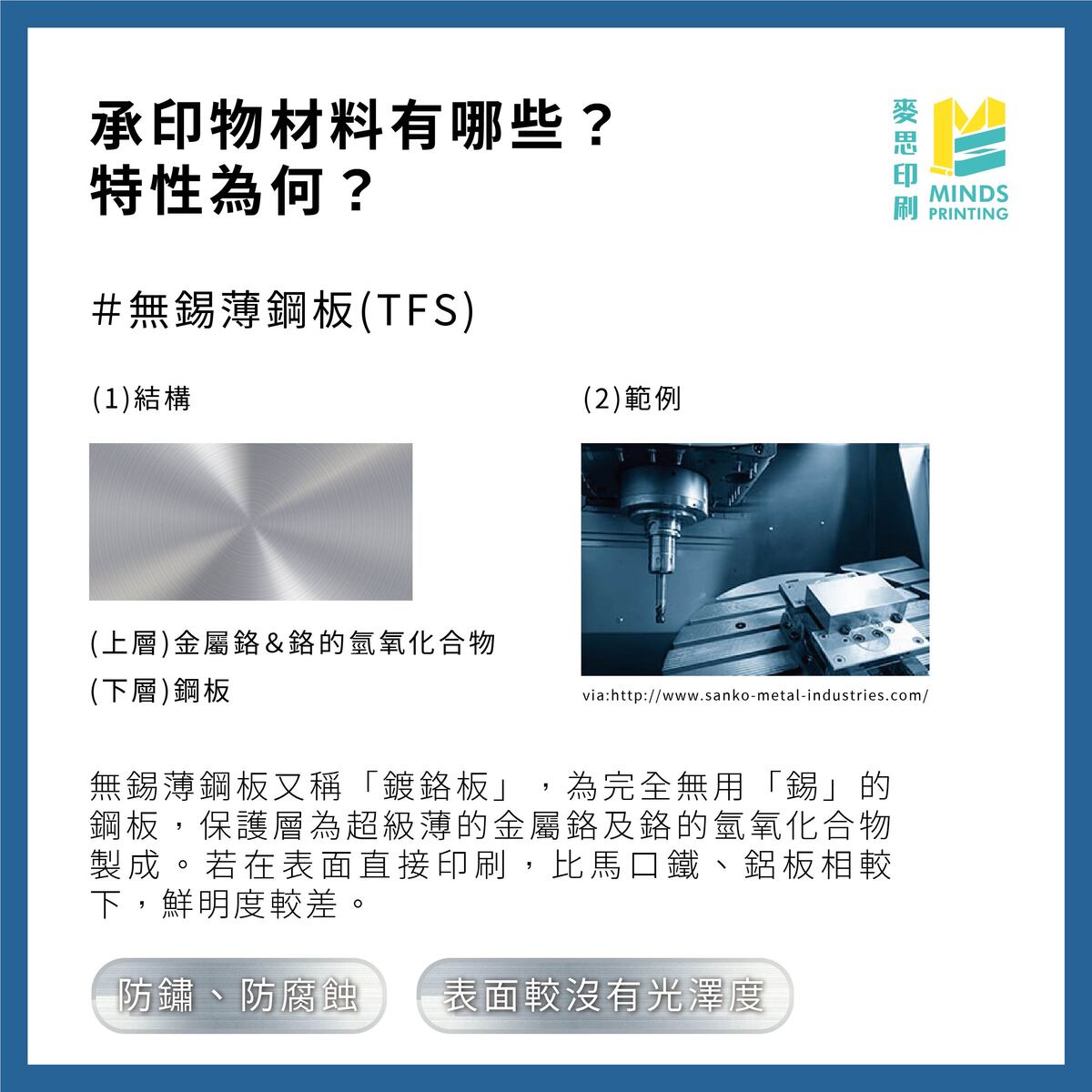 金屬印刷 就。很。Pro－承印物材料有哪些？特性為何？2