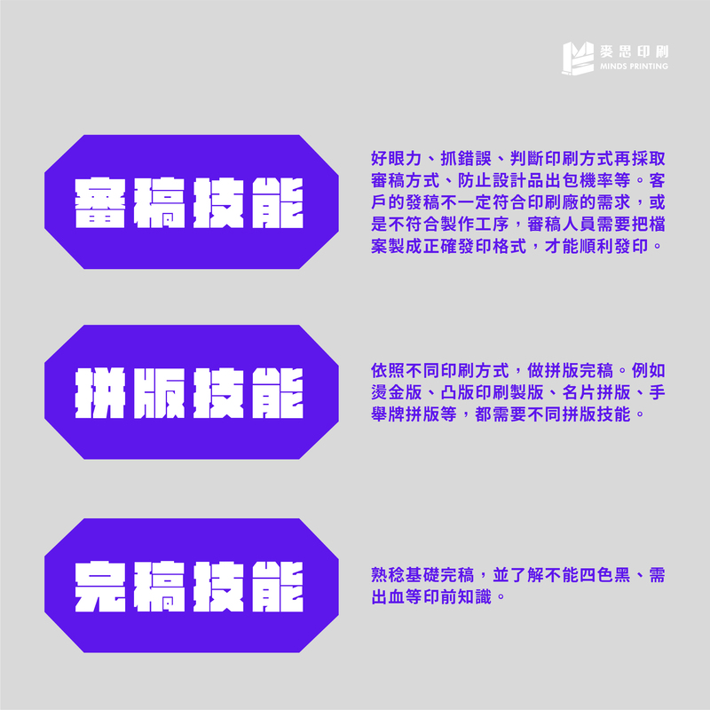 進入印刷產業必會技能是什麼?-審稿技能、完稿技能、拼版技能