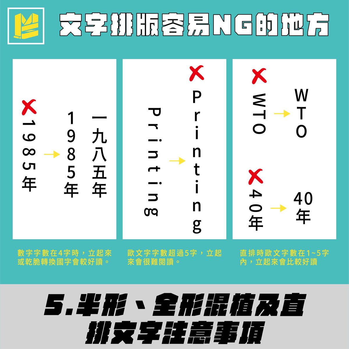 中、日、歐文排版如何不NG?-半形、全形混植及直排文字注意事項