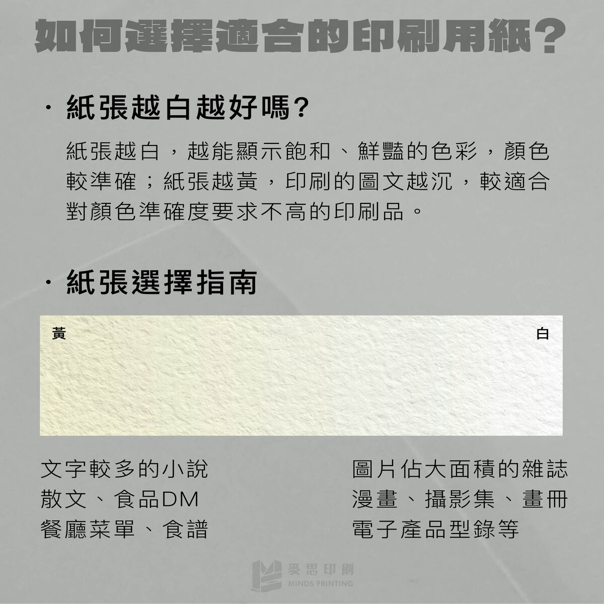 紙張白度的3個小知識-如何選擇適合的印刷用紙?