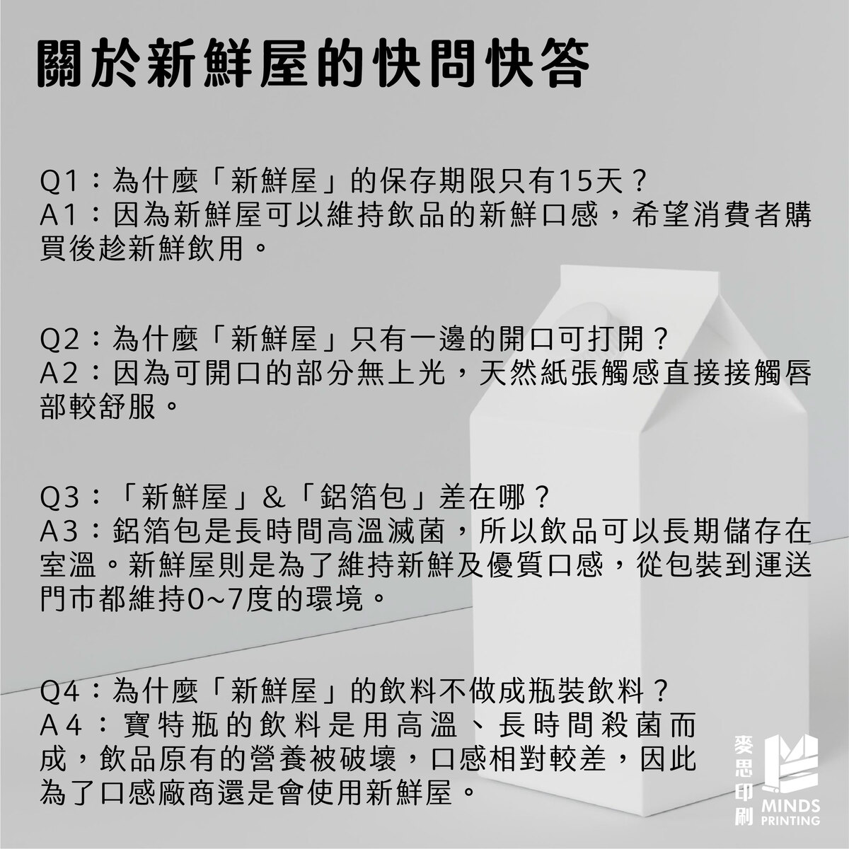 「最常用的飲料包裝為何是新鮮屋?」-關於「新鮮屋」的快問快答