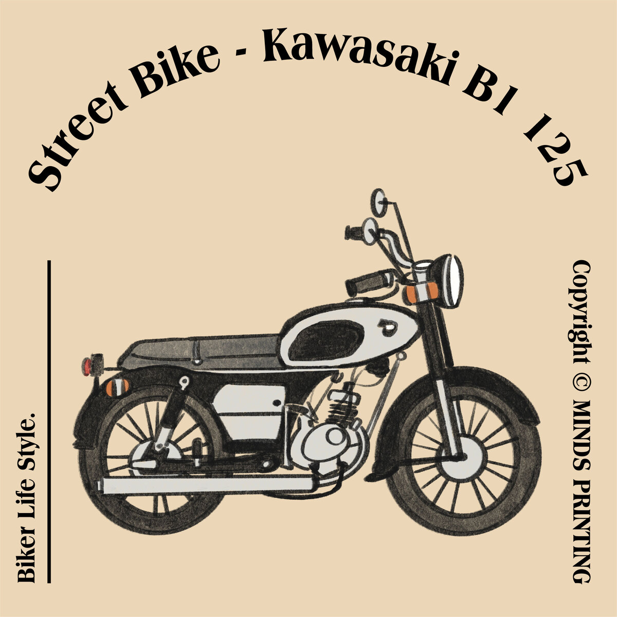 【2023 Vintage Motorcycle Calendar】-Kawasaki B1 125