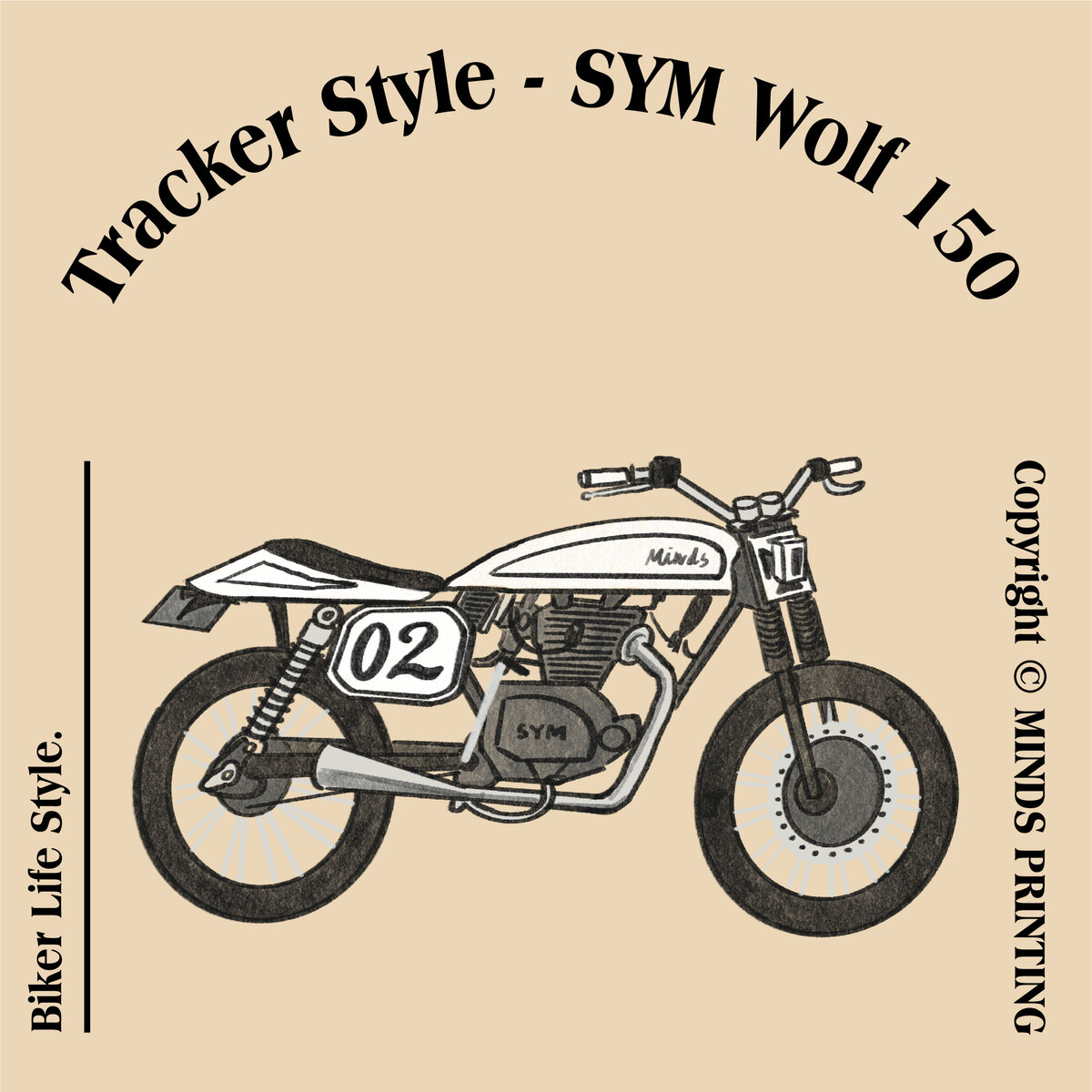 【2023 Vintage Motorcycle Calendar】-SYM Wolf150