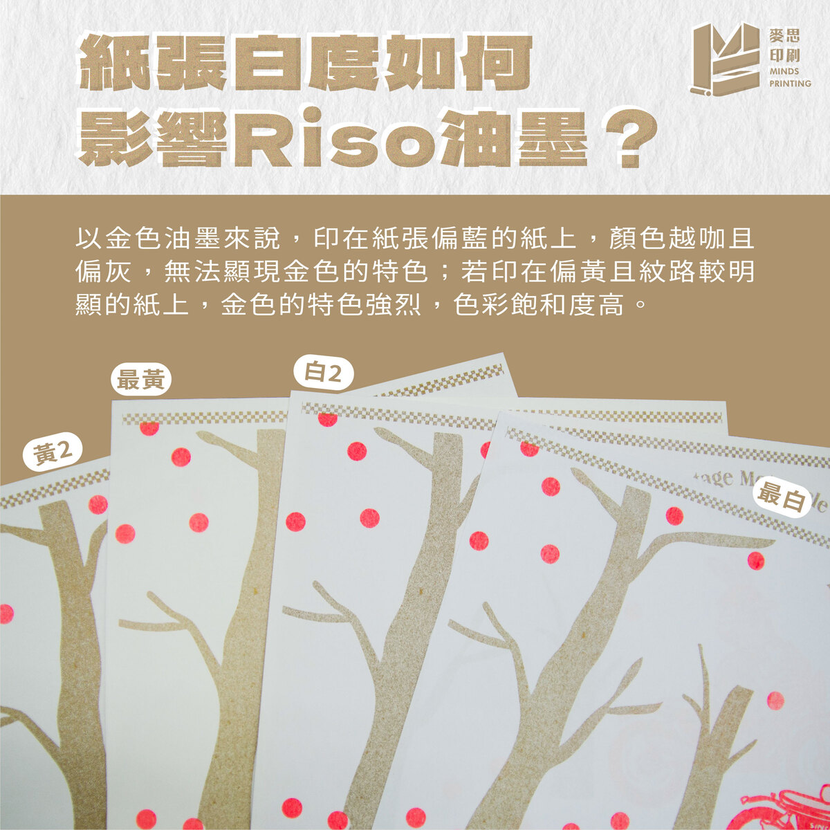 Risograph印在不同白度的紙張效果如何?-紙張白度如何影響RISO油墨?