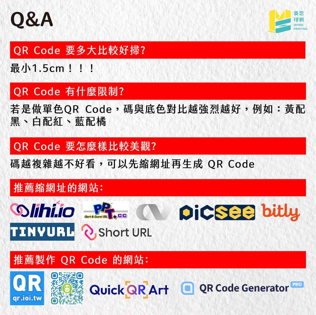 藝術 QR Code 可以印嗎？如何完稿不被退稿－Q&A