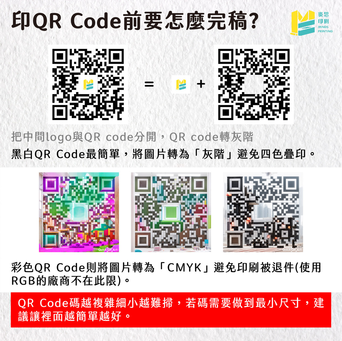 藝術 QR Code 可以印嗎？如何完稿不被退稿－印 QR Code 前要怎麼完稿