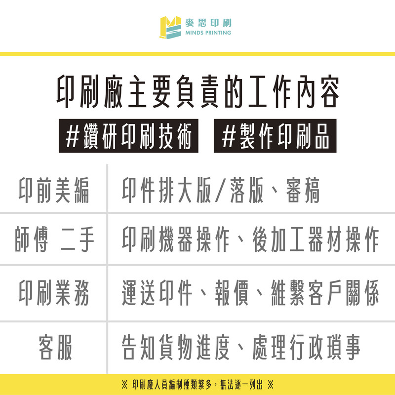 送印前我該找什麼廠商？淺談印刷公司與印刷廠的差別－印刷廠主要負責的工作內容