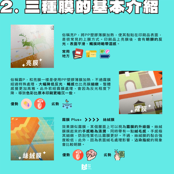 讓我為你變膜術：你看，紙張上膜 - 三種膜的基本介紹