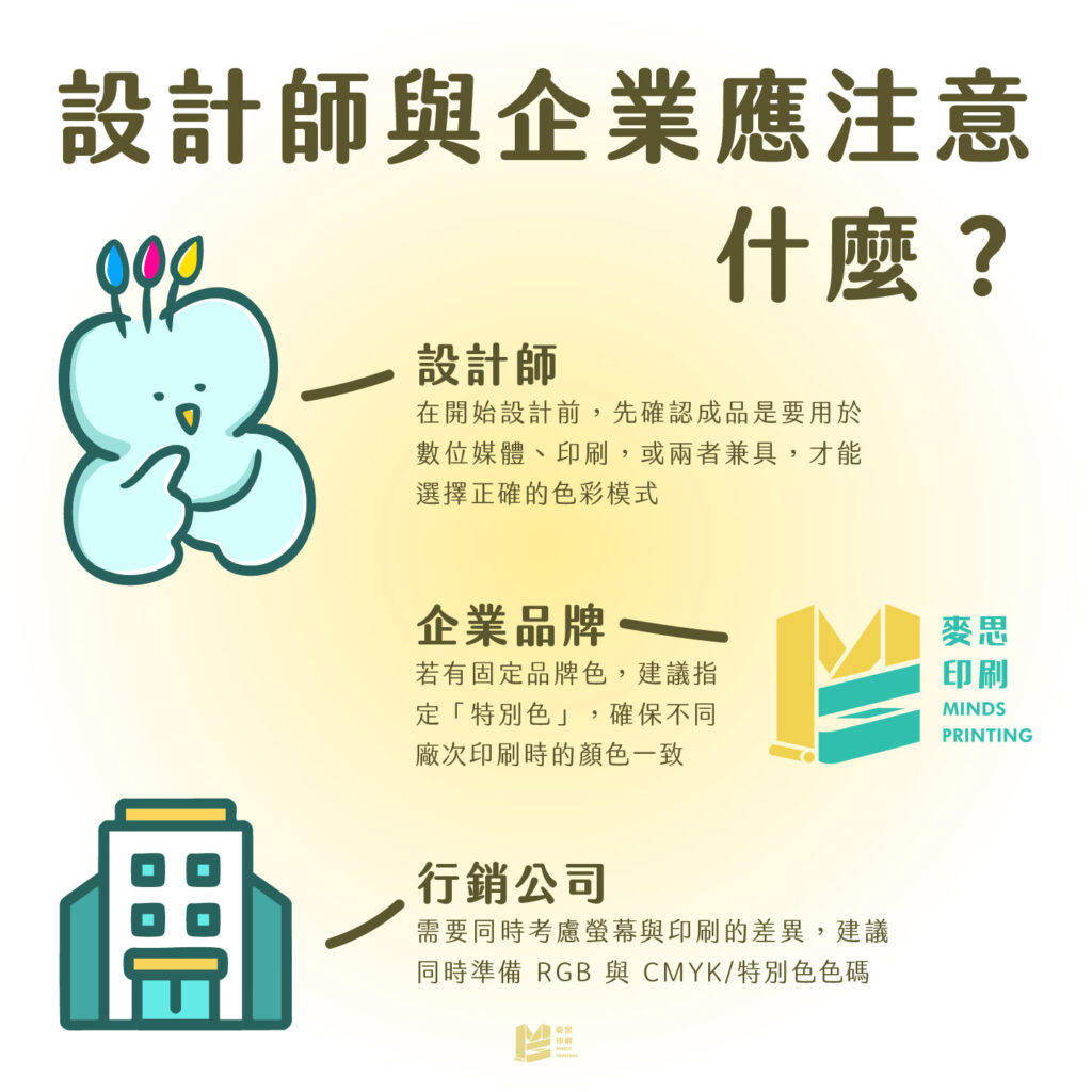 可以色色－RGB vs CMYK vs 特別色 - 設計師與企業應注意什麼？