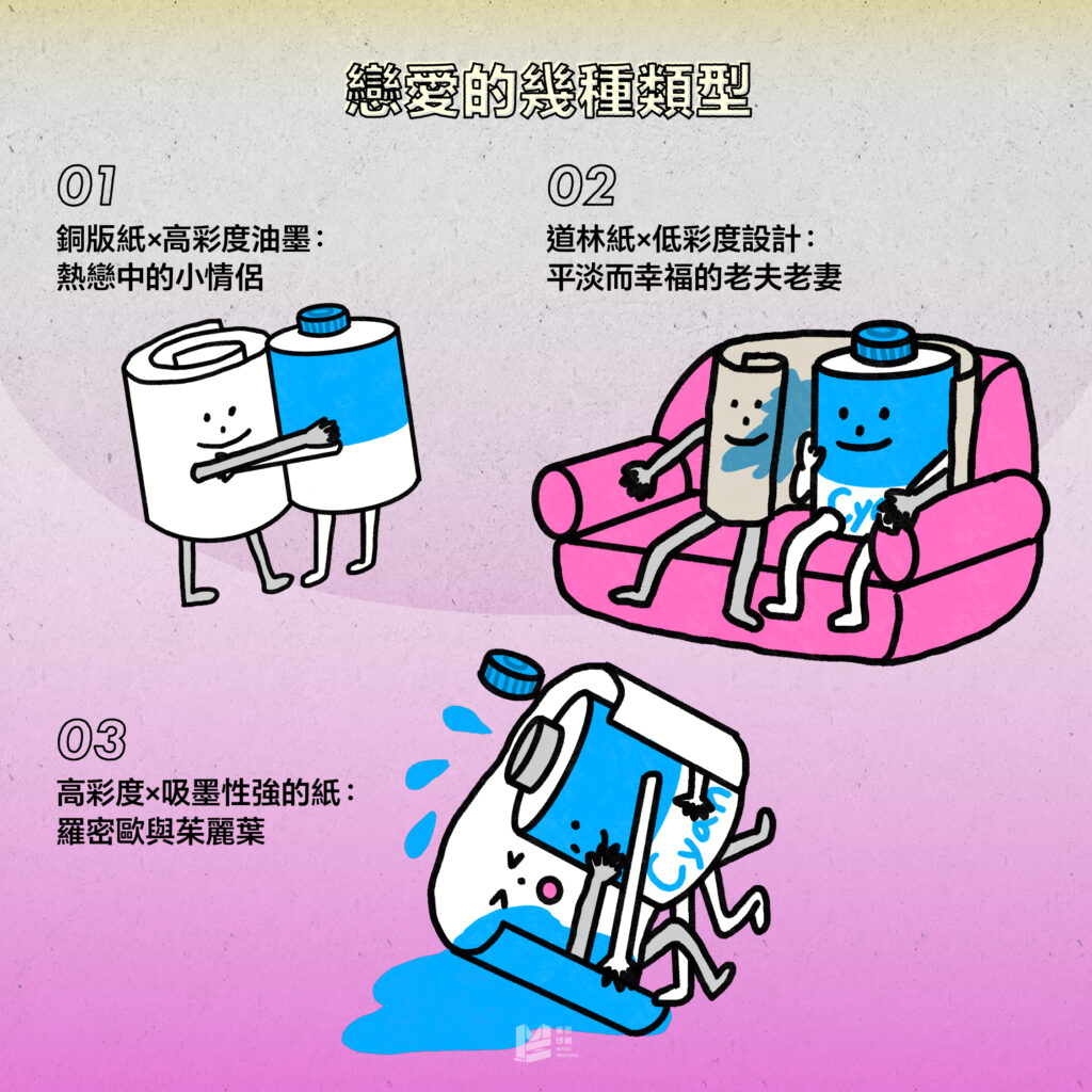 紙張與色彩的愛恨情仇 — 戀愛的幾種類型