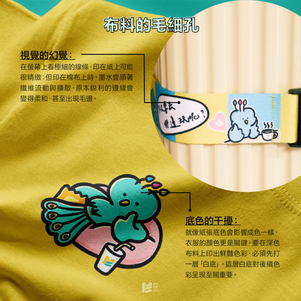 從紙張到布料－跨媒材的印刷經驗談 - 布料的毛細孔