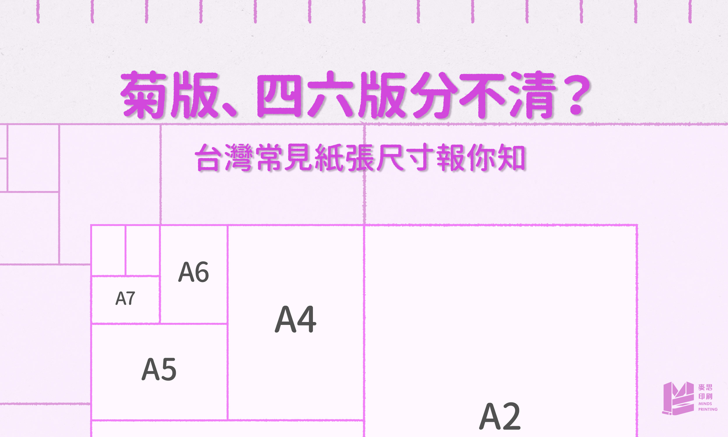 菊版、四六版分不清？台灣常見紙張尺寸報你知